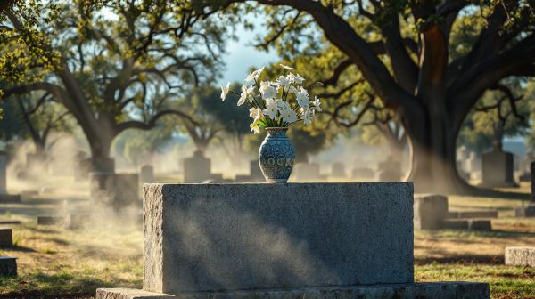 Ajoutez une touche élégante à une sépulture avec des fleurs en céramique