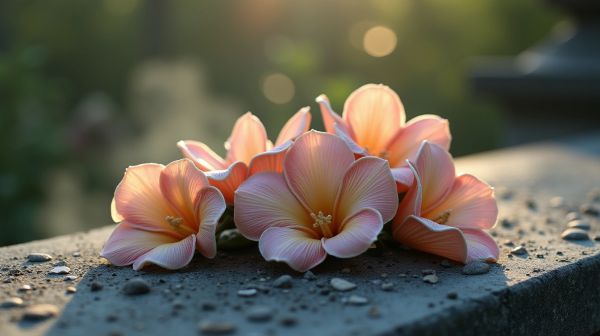 Des fleurs céramiques pour orner dignement une tombe